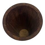 Vintage umbrella stand - holder oak basket storage design 60's minimalist