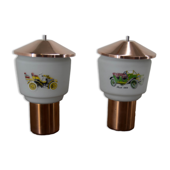 Set of Two Bedside Lamps by Lustry, Kamenicky Senov, 1970s