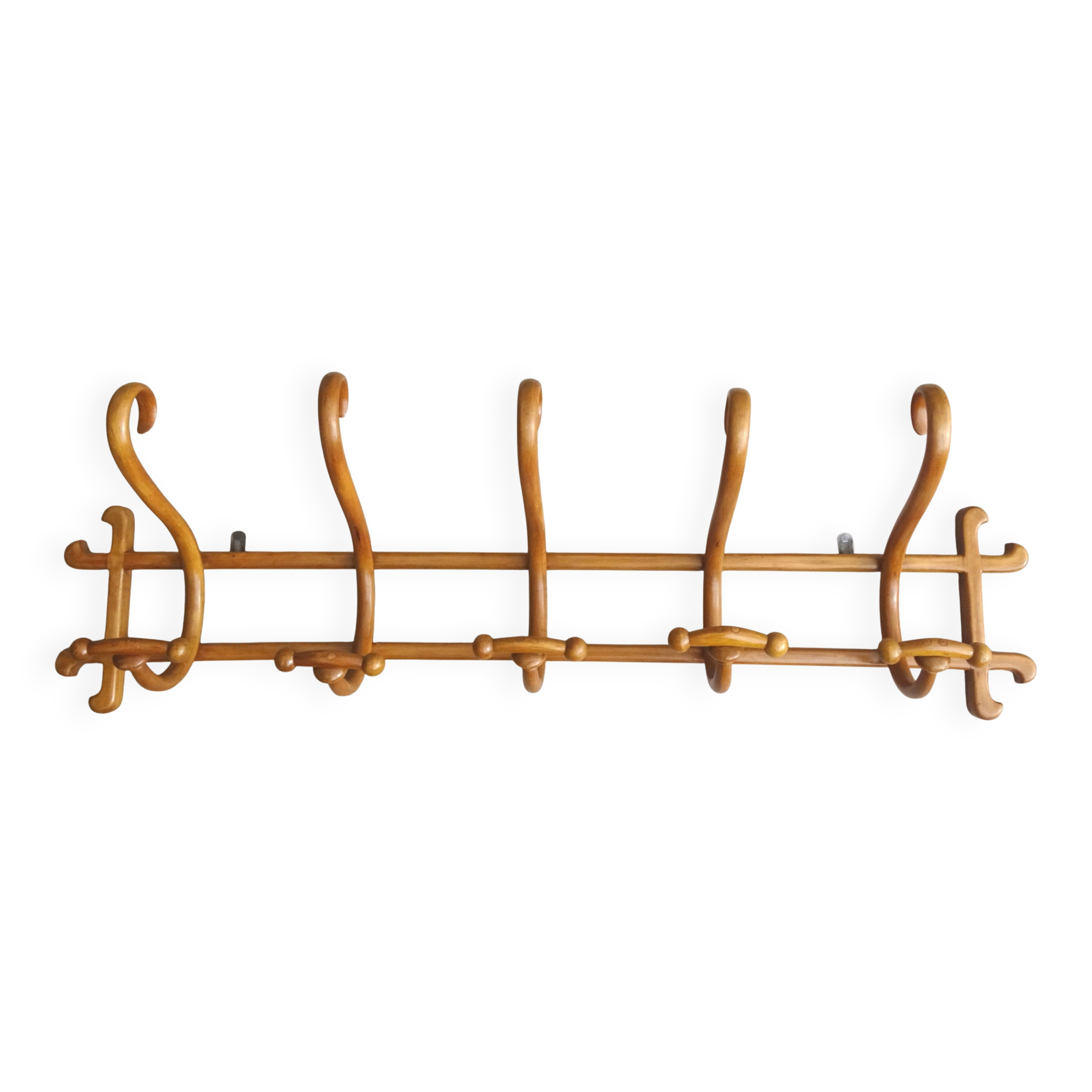 Patère murale de thonet à 5 esses, 1900 ca