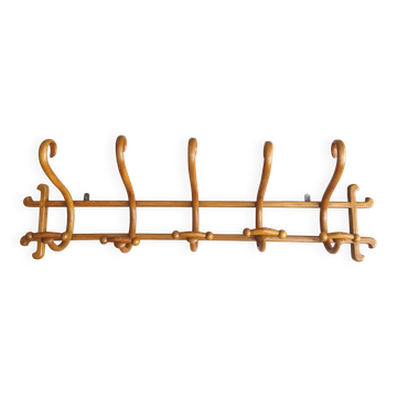 Wall coat rack by thonet with 5 s's, circa 1900.
