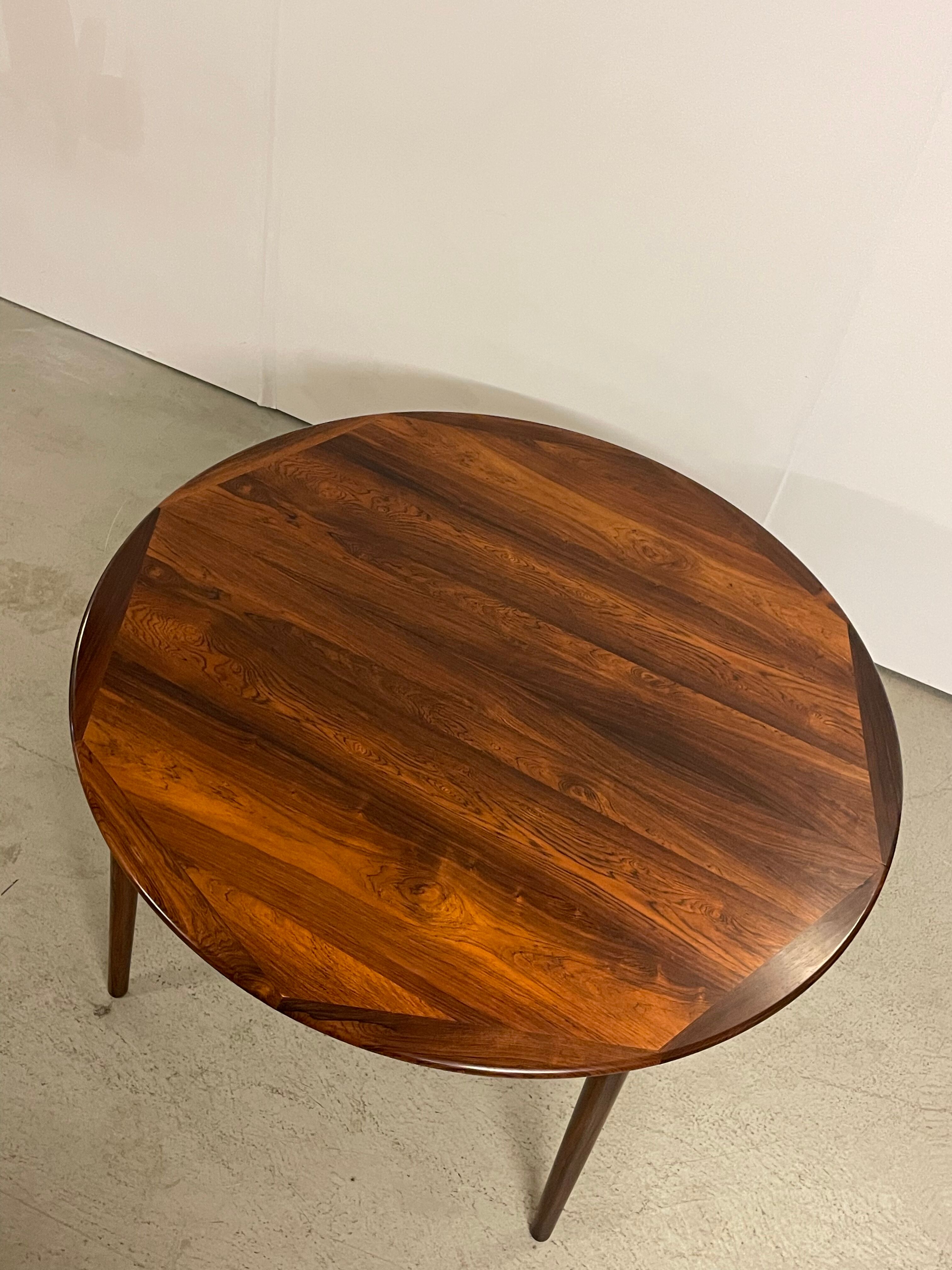 Danish round palisander dining table 1960s