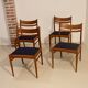 Lot de 4 chaises vintage scandinaves en chêne année 60  Ref. Marcel.