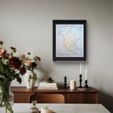 North America. Geographical map printed in 1900.