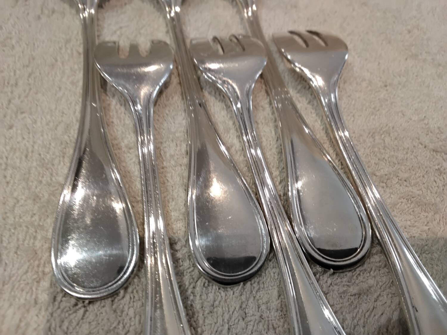 6 silver-plated oyster forks by Christofle, Albi pattern