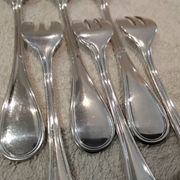 6 silver-plated oyster forks by Christofle, Albi pattern