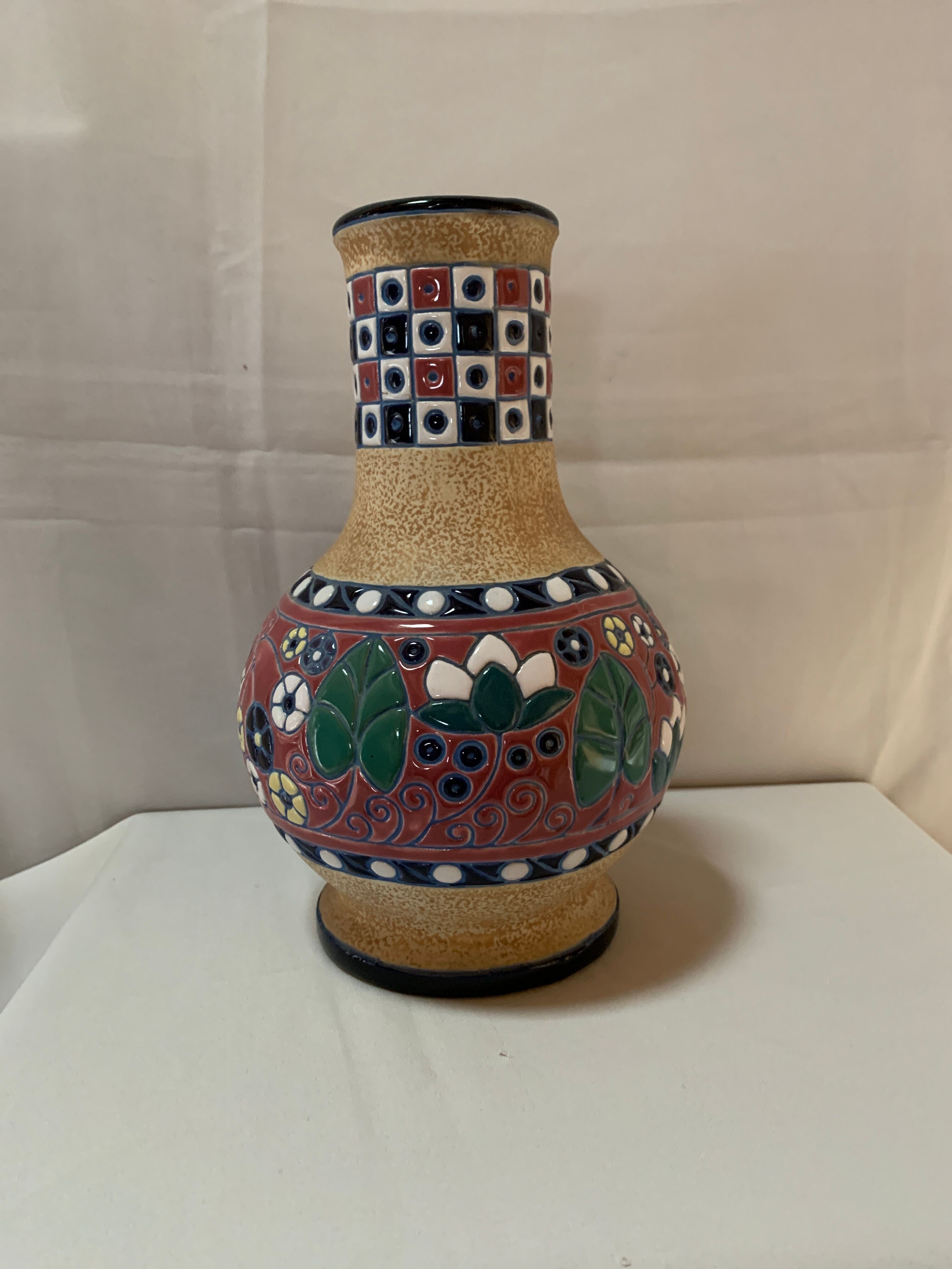 Enamelled vase