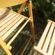 pair of vintage wooden folding chairs