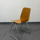 Vintage Casala chair – bent beech – chrome sled base