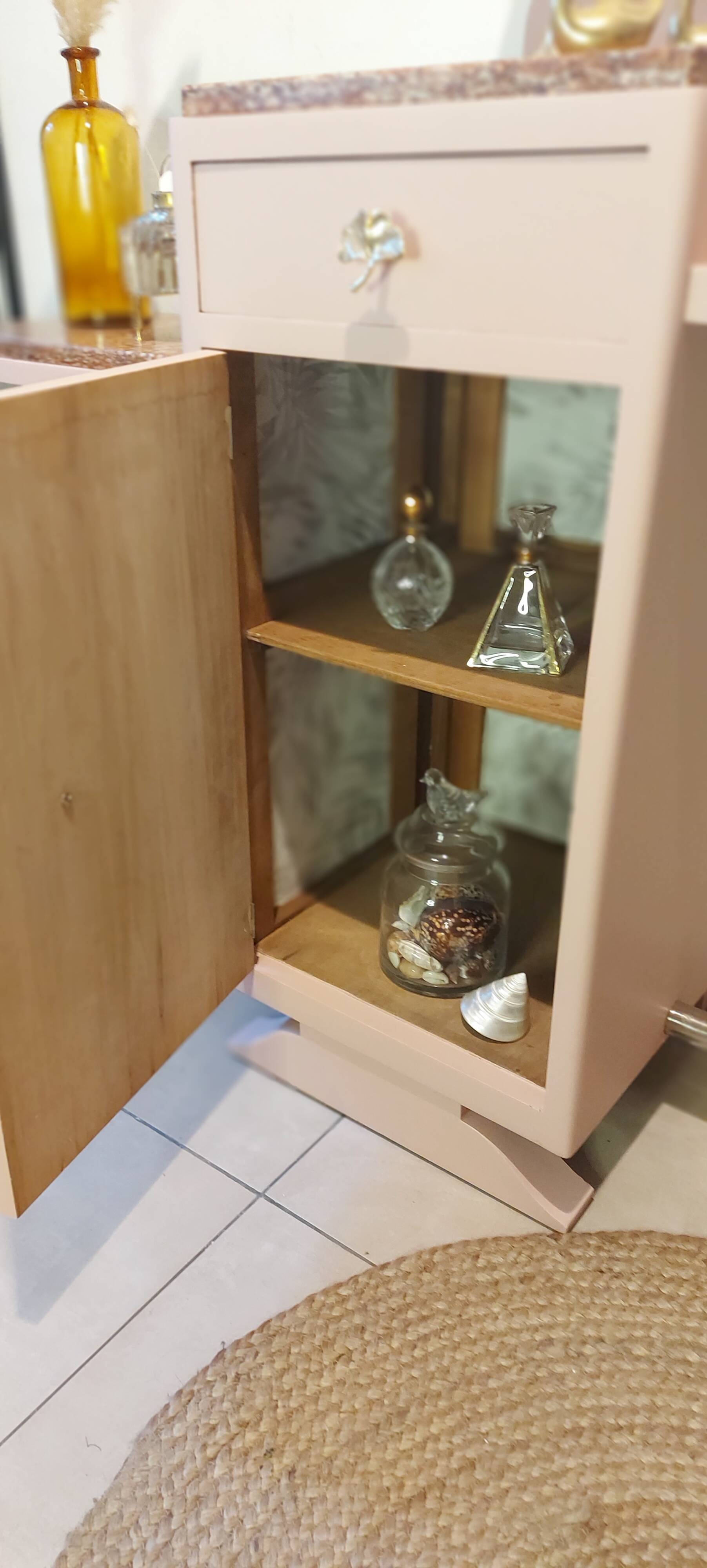 Art Deco dressing table / bedside table set