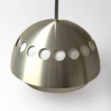 Large Space Age Hanging Lamp with Metal and ABS Lampshade, 1970s