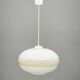 Czechoslovak Opaline Glass and Gold Pendant Light, 1970s