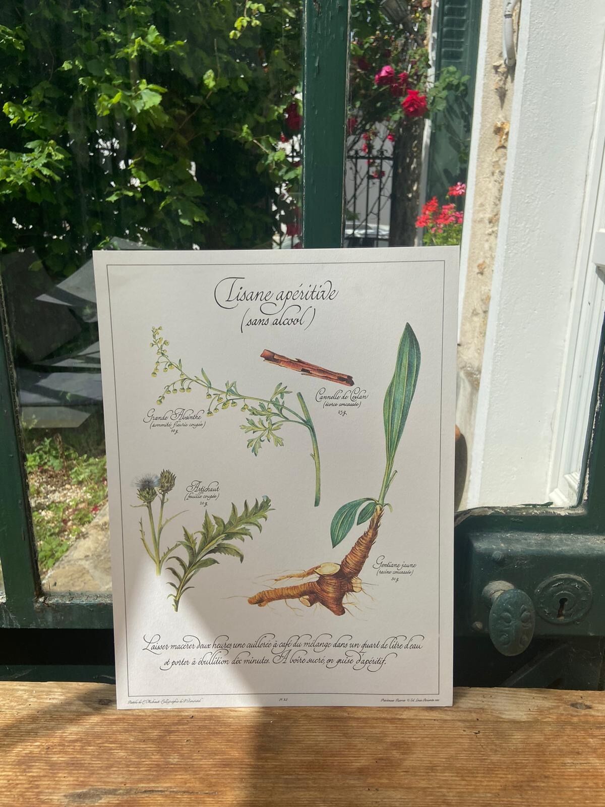 Botanical board "Tisane aperitif (alcohol-free)"