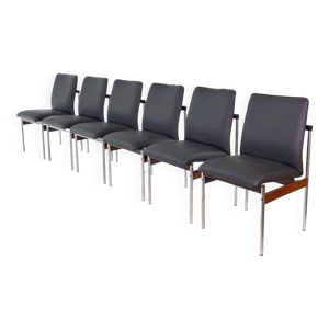 6 chaises de salle à - manger palissandre