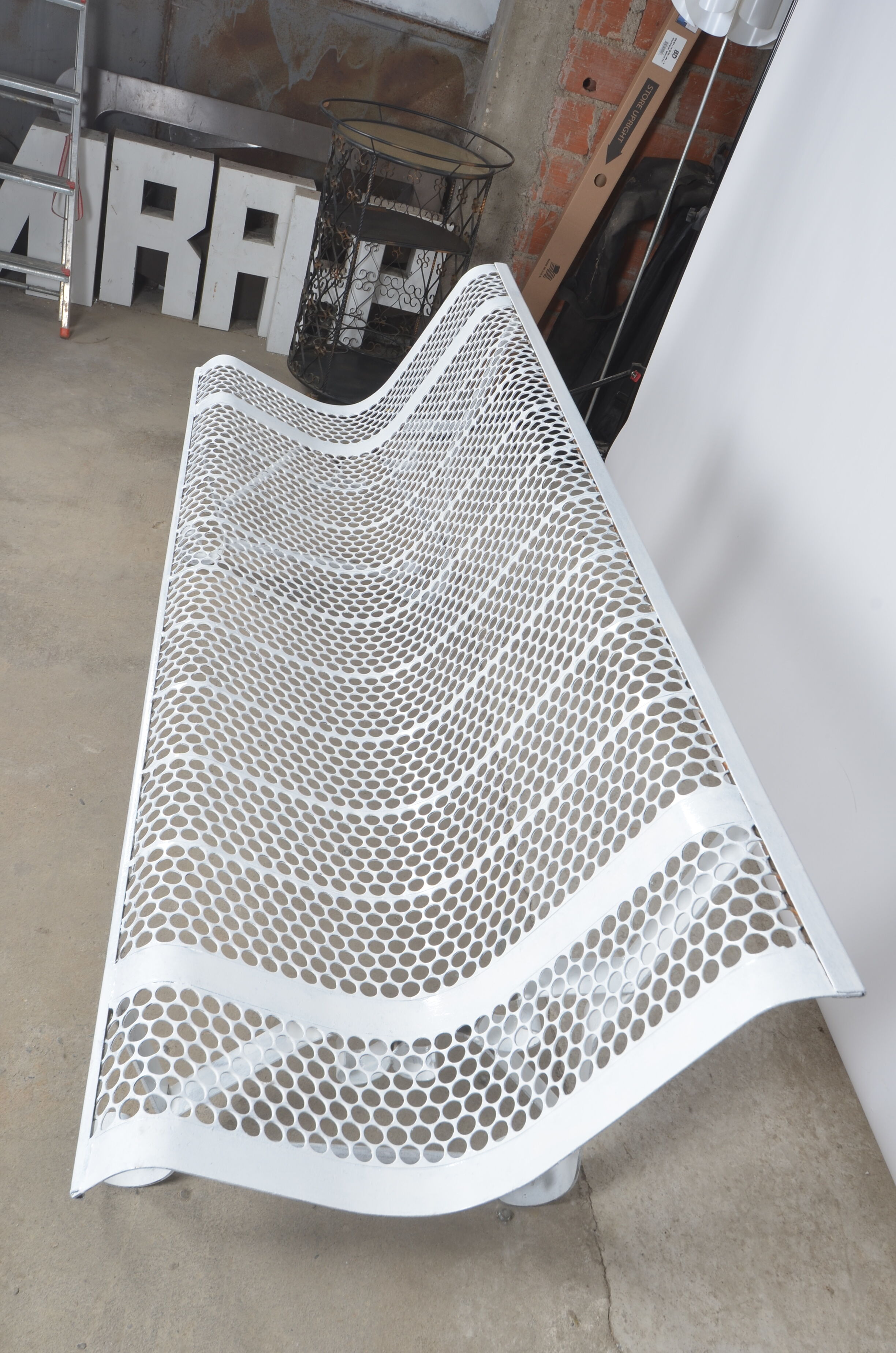 Metal garden bench René Malaval