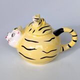 Anthropomorphic teapot coffee maker Tiger and baby tiger - Height 16 cm x Diameter 14 cm