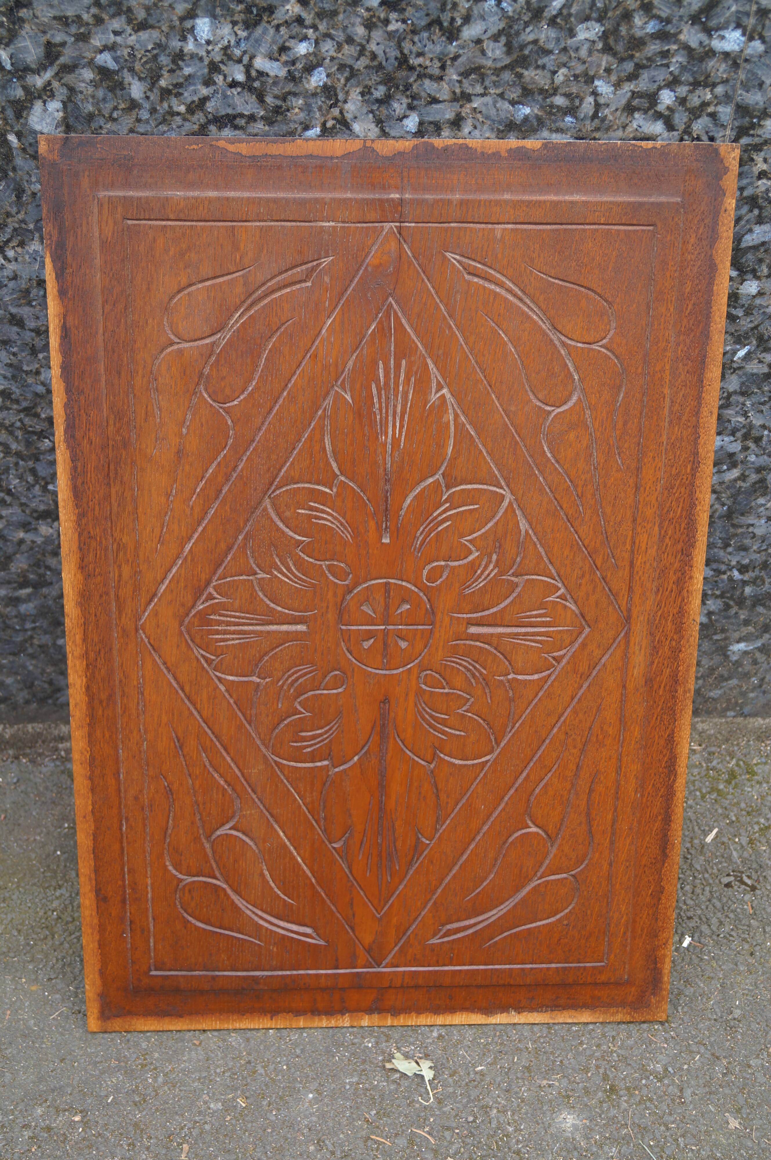 Carved wooden door pediment