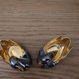 Signed ceramic salt and pepper shaker set