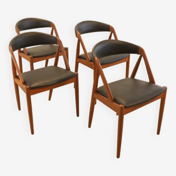 Ensemble de 4 chaises Kai Kristiansen pour Schou Andersen