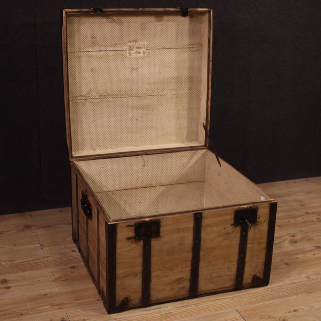 Large wooden trunk from the 20th century