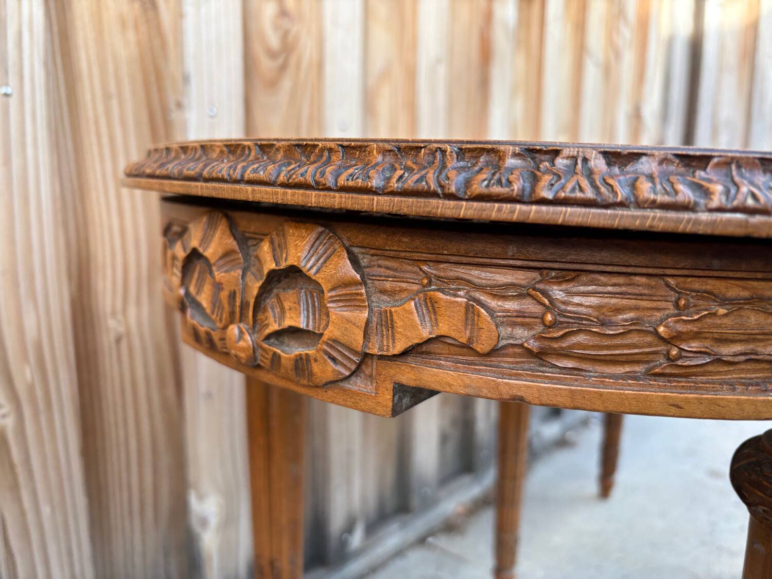 Louis XVI style piano bench in carved wood and caning