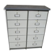 Cabinet with 10 drawers flaps with label holder and roneo buttons
