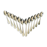 12 moka spoons Christofle alfenide pompadour
