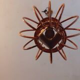 60s rattan pendant light