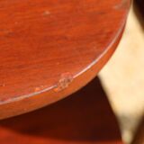 Pair of oak veneered tripod bedside tables 1950
