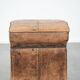 Sturdy square vintage sheepskin pouf/ottoman with beautiful colours
