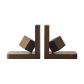 Mid-Century Modern Wooden Bookends, 1950s, Set of 2