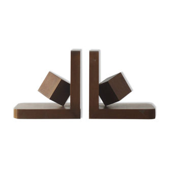 Mid-Century Modern Wooden Bookends, 1950s, Set of 2