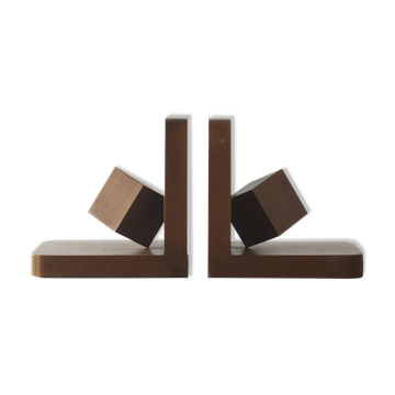 Mid-Century Modern Wooden Bookends, 1950s, Set of 2