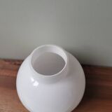Vintage ball lamp globe in white opaline portable suspension
