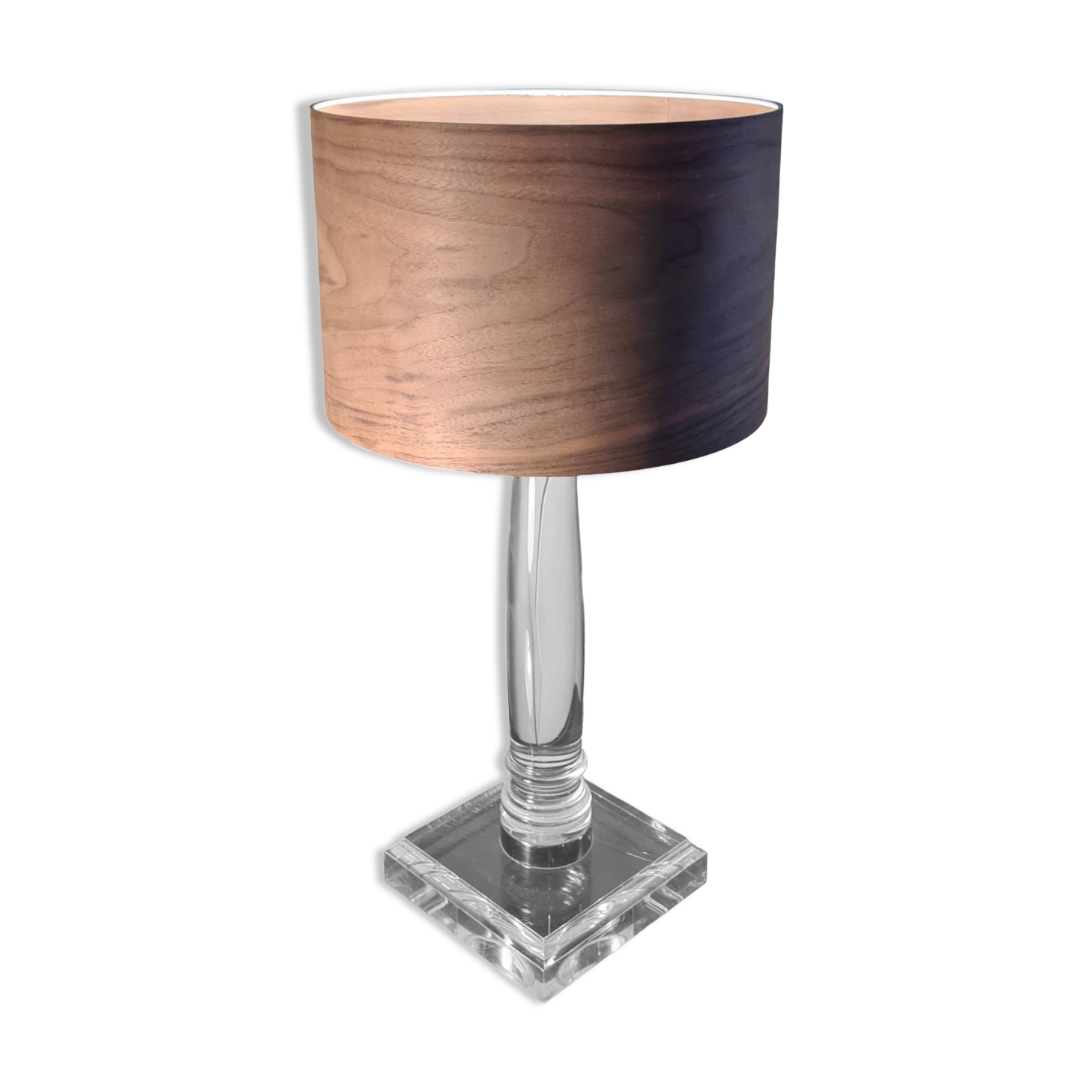Plexiglass and wood lamp