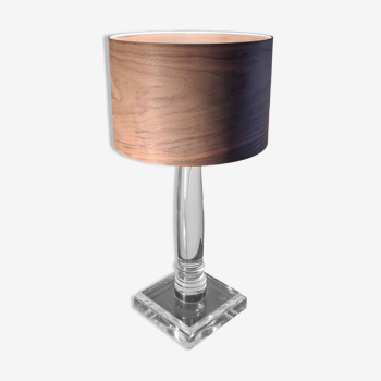 Plexiglass and wood lamp