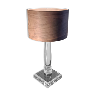 Plexiglass and wood lamp