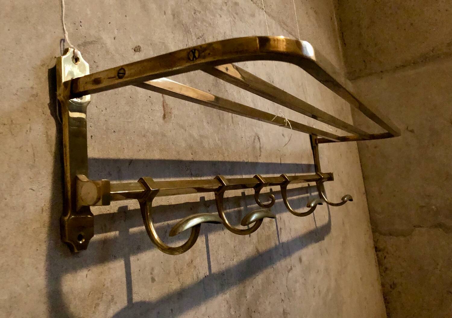 Late 19th century wall coat rack