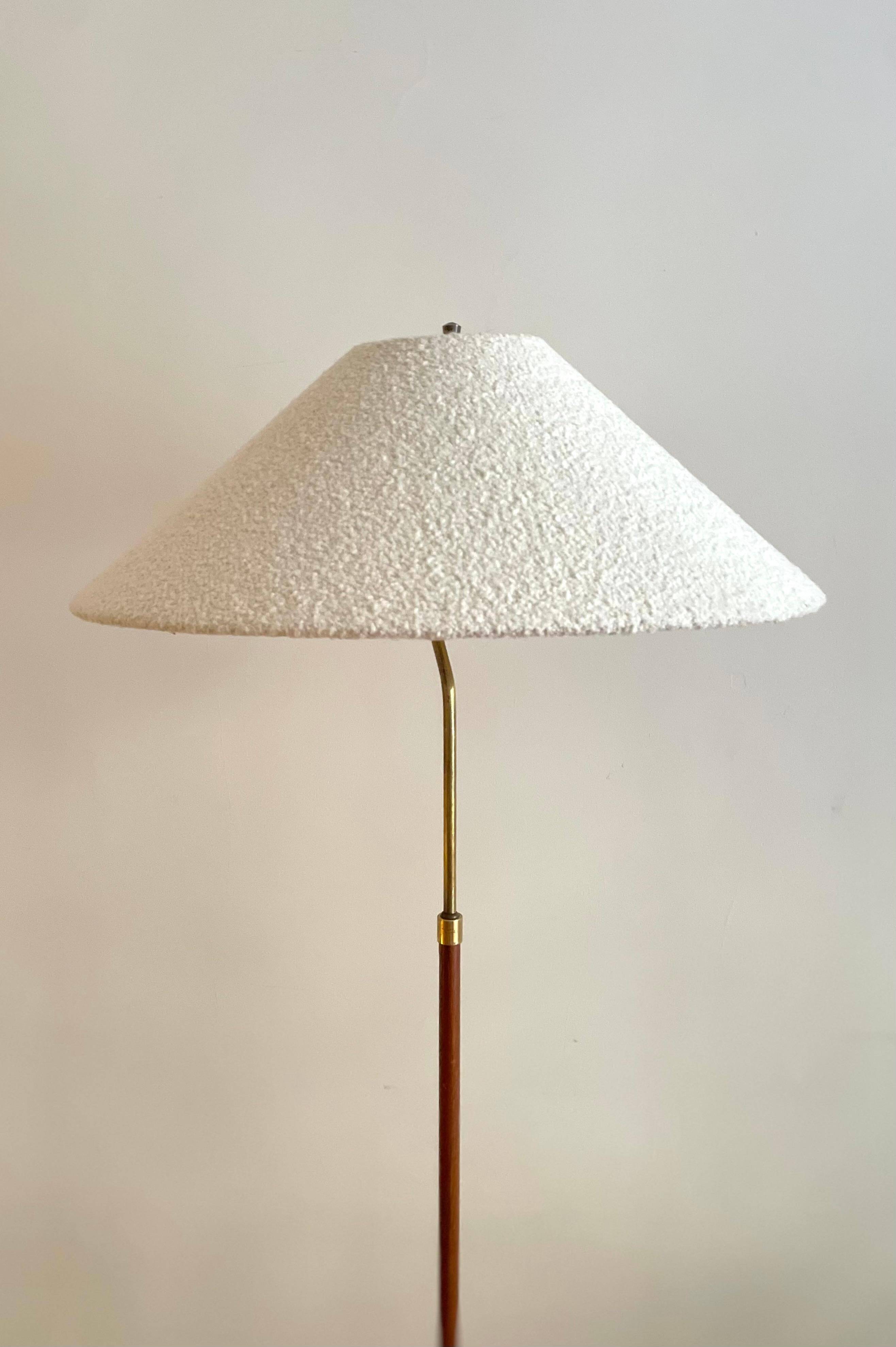 Teak and Brass Floor Lamp by Bergboms