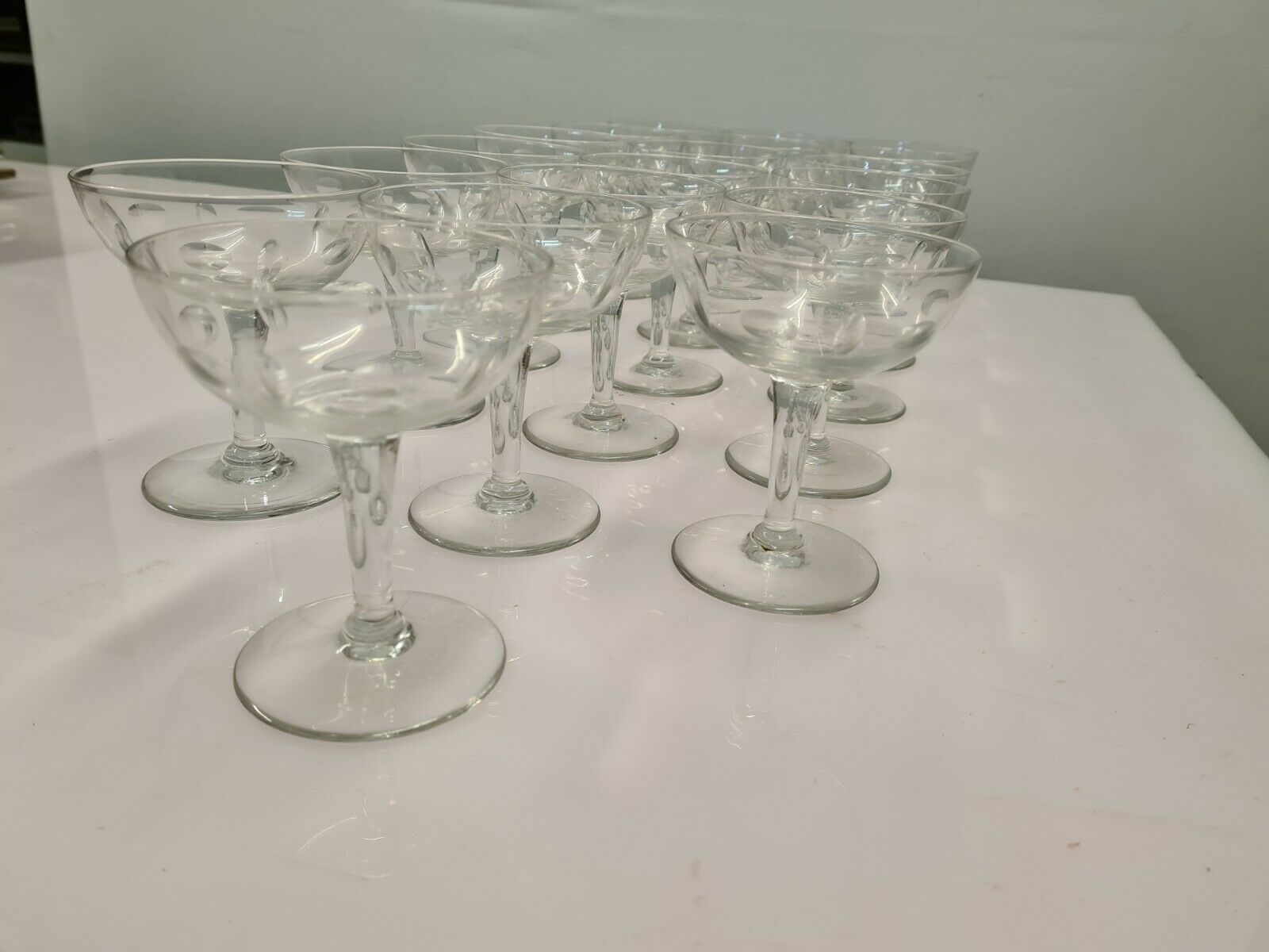 19 Louis Philippe style champagne glasses
