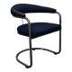 Anton Lorenz for Thonet "Ss33" chrome Armchair in blue fabric , 1970s