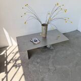 Handcrafted metal coffee table from the 1970s