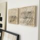 Set of abstract painting on canvas, 20x20cm