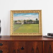 Painting "The Farm”, Scandinavian design, 1970s
