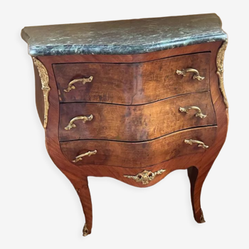 Louis XV style chest of drawers with marble top