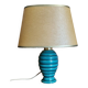 Vintage 50s bedside lamp in green ceramic