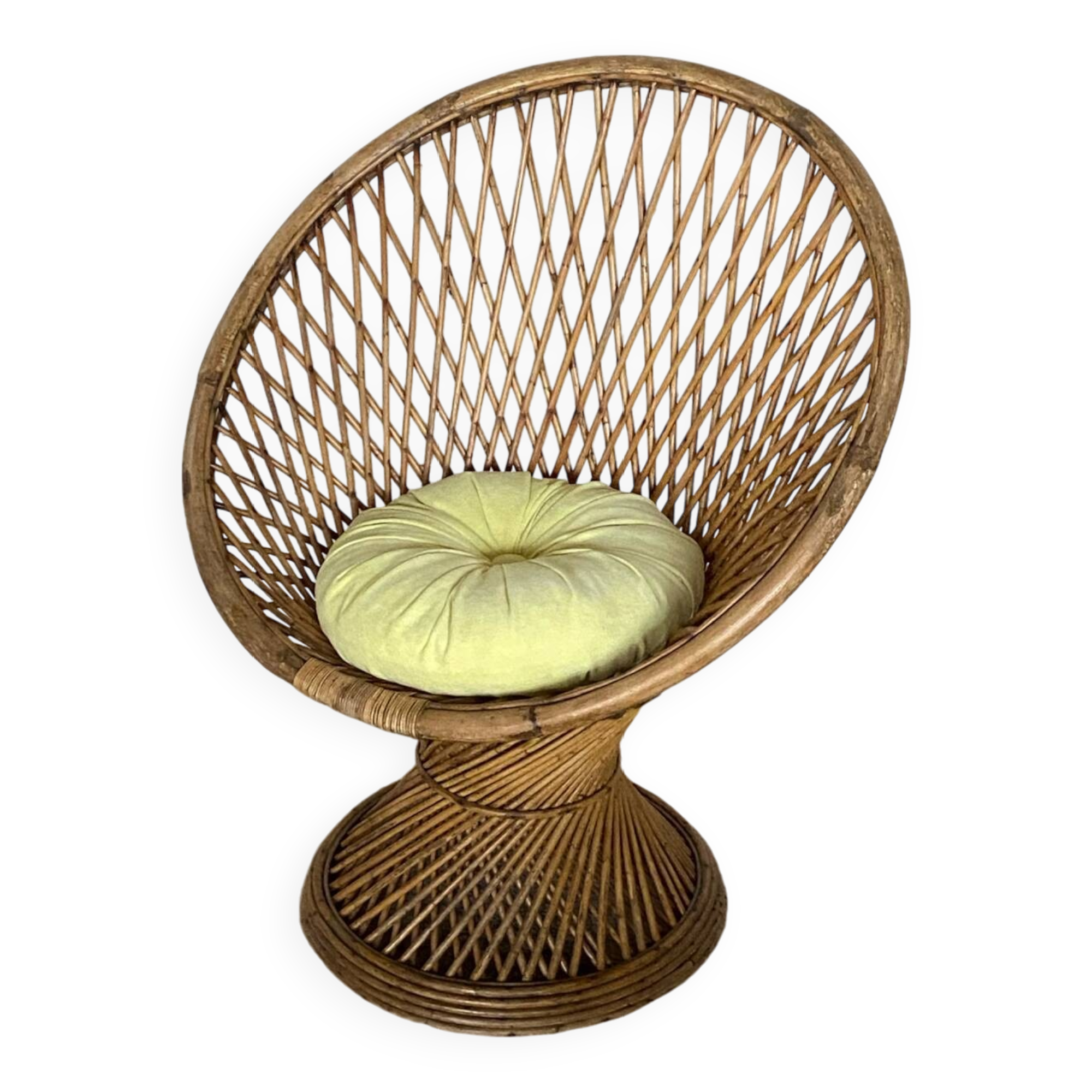 50s rattan armchair
