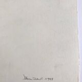 Albin TSAUT, Untitled, 1998. Mixed technique in black signed on the back
