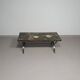 Table basse en résine/marbre années 70