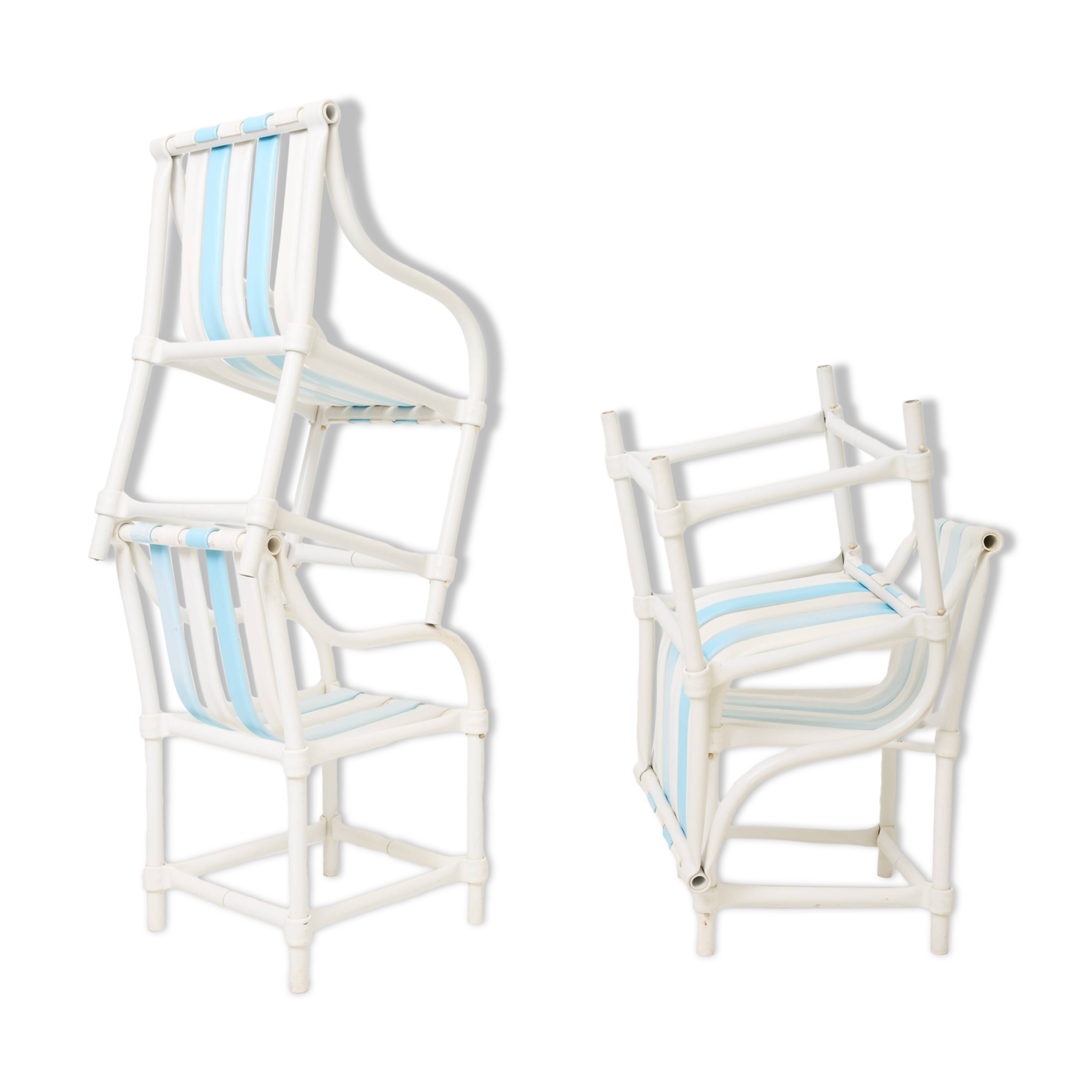 4 garden chairs "Sea side", Hugonet, 1970