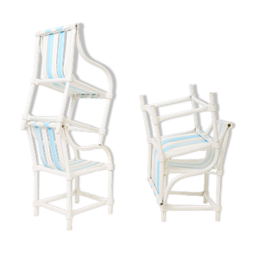 4 garden chairs "Sea side", Hugonet, 1970
